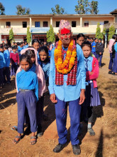 दाङमा कक्षा एकमा अध्ययनरत  एक विद्यार्थिकाे मनाईयाे ९० ओैँ  जन्माेउत्सव